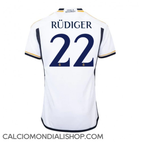 Maglie da calcio Real Madrid Antonio Rudiger #22 Prima Maglia 2023-24 Manica Corta
